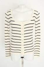 cardigan Zara feminino bege listrado