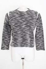 blusa feminina cinza mescla com recortes