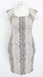 vestido calvin klein feminino estampado com fenda