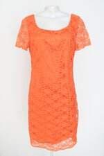 vestido nem feminino laranja com forro