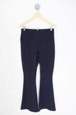 calça de tecido feminino azul