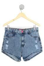 shorts jeans mademoiselle feminino azul