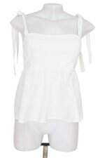 blusa C&A feminina branca com franzido