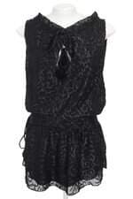 vestido John John feminino preto com tassel