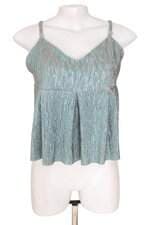 blusa infinite feminina azul com plissado e pregas