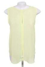 blusa Zara feminina amarela com sobreposição e transparência
