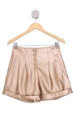 shorts Renner feminino dourado