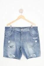 bermuda shoulder feminina azul