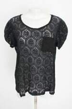 blusa de renda enjoy feminina preta
