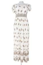 vestido longo poli bicalho feminina off white com forro