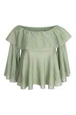 Blusa Zara feminina verde com brilhante