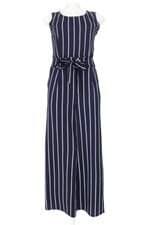 macacão feminino azul com faixa na cintura