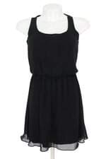 vestido khelf feminino preto com forro e recortes