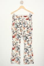 calça de tecido signal flag feminina estampada 