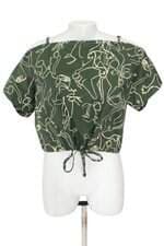 blusa cropped Cantão feminina estampada