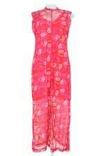 vestido love, dress feminino estampado com fenda e forro