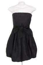 vestido s.h collection feminino preto com franzido e pregas