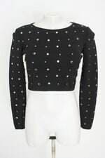 blusa john jonh feminina preta com aplique