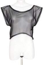 cropped kauai feminino preto com barra mullet e transparência