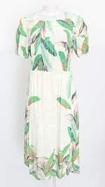 vestido Malwee feminino estampado com franzido e meio forro
