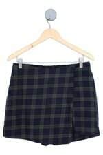 shorts saia YouCom feminino azul xadrez