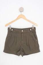 shorts Blue Steel feminino verde com pregas
