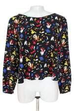 blusa manga longa Zara feminina estampada 