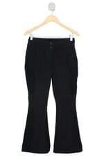 calça de tecido Shoulder feminina preta