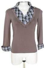 blusa feminina marrom com aplique