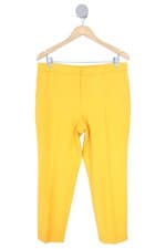 calça de tecido Zara feminina amarela