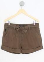 shorts Ellus feminino verde com faixa na cintura