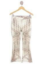 calça de tecido thamara capelão feminina estampada com cós com elástico