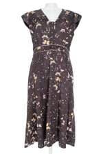 vestido Antix feminino preto estampado com forro