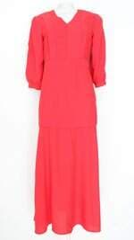 vestido Lezalez feminino vermelho com recortes