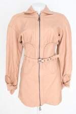 casaco Animale feminino rosa com cinto