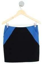 saia Balenciaga feminina bicolor com forro e recortes