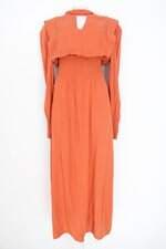 vestido Lez a lez feminino laranja com fenda e franzido