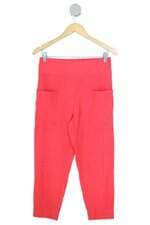 calça de tecido Mixed feminina rosa