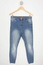 calça jeans Shoulder feminina azul