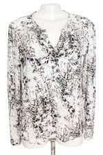 blusa Shoulder feminina estampada 