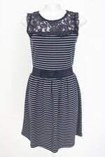 vestido naf naf feminino azul com renda