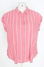 camisa Abercrombie & Fitch feminina rosa listrada