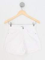 shorts Amaro feminino branco com barra mullet