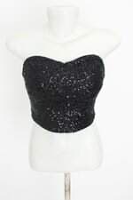 blusa sem alças C&A feminina preta com forro