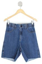 bermuda jeans Hering feminina azul com cós com elástico