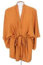 kimono feminino marrom com faixa na cintura