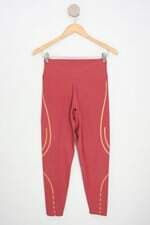 calça legging live feminina rosa com silk