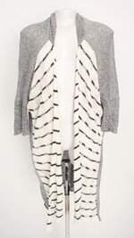 cardigan Mara Mac feminino cinza com recortes