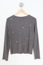 blusa Zara kids cinza com aplique
