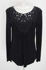 blusa feminina preta com renda